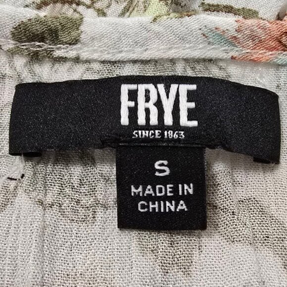 Frye Floral Easy Button Front Midi Dress Sz S - Picture 7 of 9